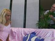 Sexy Blond Fucks Her Chubby Sugardaddy