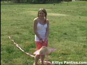 Nubile 18yo Kitty Playing With A Kite