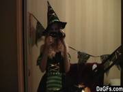 Cute Costumed Teen Is Ready For The Party