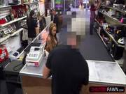 Busty Woman Gets Owned By Pawnshop Owner Into Having Sex In His Office