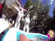 A Slutty Redhead Fucked By The Pool