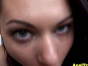 Out Of This World Brunette In Sucking Action