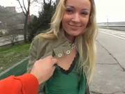 Hot Blonde Fingered At The Roadside Then 
