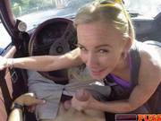 Hot Blonde Sells Her Ass For Cash 