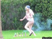 Teen Having Outdoor Sex Party