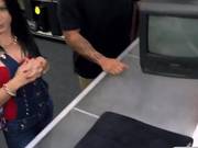 Cuban Chick Selling Her Tv And Fucked By Nasty Pawn Keeper