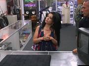 Busty Cuban Honey Sells Her Tv And Banged With The Pawnkeeper