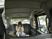 Busty Student Drilled With Fake Driver In The Backseat