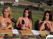 Busty Babes Try Out Doing Exciting Stuff While They Were Nude