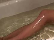 Blonde Rushed By Roommates Boyfriend In The Tub