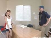 Sexy Fit Teen Catches Coach Alone And Get 