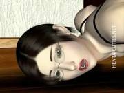 3d Hentai Bitch Eats Two Big Black Dicks