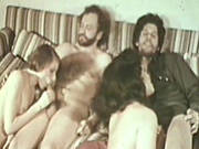 Dirty Babes In Retro Group Fuck