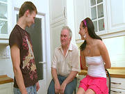 Young Babe Kneels For Cock