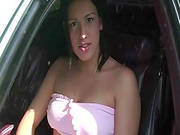 Sweetie Gives Blowjob In The Car