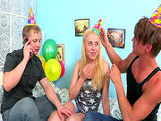 Suzy Gets Drilled By Two Cocks