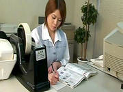 Sexy Japanese Goes Naughty At Work