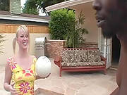 Blonde Beauty Gets Nailed By Black Hunk