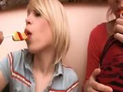 Two Naked Lezzies Testing Lollipops -2
