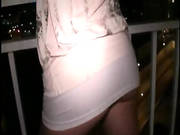 Brunette Gf Sucks On Balcony And Analed For The First Time