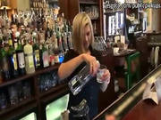 Pretty Blonde Barmaid Payed For Hardcore Sex With Stranger