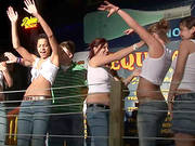 Some Lustful Chicks Flash Their Tits And Butts At A Wet T-shirt Show