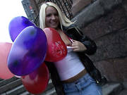 Lovely Young Russian Blondie Takes A Walk Before Sucking Hard Boner
