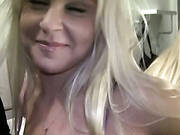 Blonde With Huge Tits Sucks Dick In The Locker Room