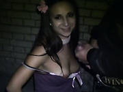 Girl In A Skirt Sucks Dick On The Street At The First Counter