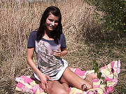 Sexy Megan Masturbates In Public