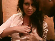 Brunette Sucks Black Cock For Money