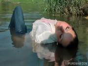 Sexy Slut Getting Wet In The Lake
