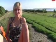 Couple German Bench Creampie Public