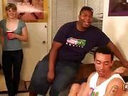 Tight Ass Whorish Blonde With Big Boobs Get Her Minge Strtched In Group Sex