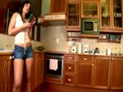 Horny Eve Angel Gets Herself A Nice Long Cucumber