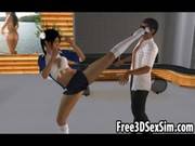 Sexy 3d Cartoon Babes Get Felt Up And Fuc 