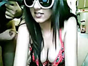 Busty Amateur Girl From India Gives Head To Her Bf On Webcam