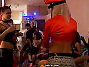 Hot Like Hell Big Assed Babes Got Orgy Fucked At This Halloween Party