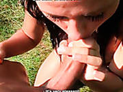 Pov Vid Of Amateur Brunette Babe Sucking And Fucking Doggystyle Outdoors