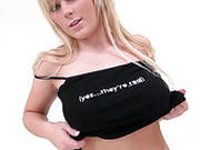 Young Blondie With Natural Dd Juggs Masturbates With Egg Vibrator