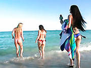 Playful Curvy Sluts Having Fun On Hot Summer Beach