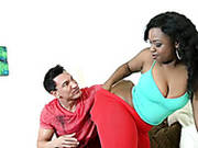 White Guy Spreads Big Black Buttocks Of One Ebony Booty