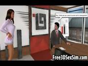Sexy 3d Cartoon Secretary Gets Fucked By 