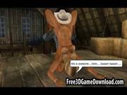 Hunky 3d Cartoon Cowboy Fucks His Beautif 