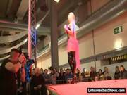 Blond Babe In Latex Boots Toys Her Pussy 