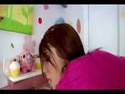 Teen In A Pink Sweater Gets It In Her Bedroom
1626