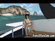 Sexy 3d Cartoon Babe Getting Fucked On A Boat