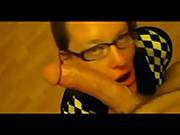I Give A Nerdy Chick A Mouthful Of Hot Cum