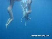 3 Girls Stripping In The Sea