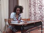 Young Black Schoolgirl Banged By A Priest In Classroom
